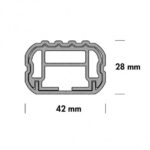 КРОВНИ ДРЖАЧИ ЗА ОТВОРЕНА ЛАЈСНА РЕЈЛИНГ СИСТЕМ FABBRI ALUVIVA 2 BLACK -  FABBRI ALUVIVA 2 RA / BLACK - TELESCOPIC BARS FOR OPEN RAILS - Image 4