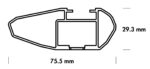 КРОВНИ ДРЖАЧИ ЗА СТАНДАРДЕН РАМЕН КРОВ FABBRI VIVA12 -116cm - Fabbri Viva 12 Aluminum Black 116 Cm Car Roof Bars Set - Image 7